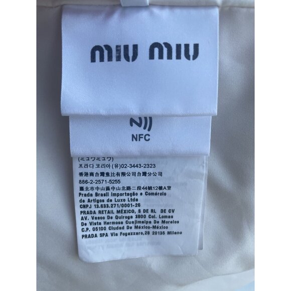 Miu Miu Pink & White Plaid Wool Button-Up Shirt Jacket Womens - Picture 10 of 13